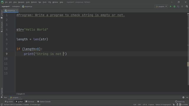 String Is Blank Or Not | Solutions For Python 100 Exercises | Program41 | CodingFacts