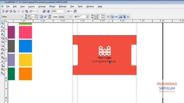 How to Design Business Card in Corel Draw- Design # 10 Learn In Urdu/Hindi смотреть онлайн