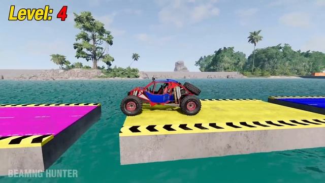 Testing Cars vs MASSIVE POTHOLES in BeamNG Drive #4 смотреть онлайн