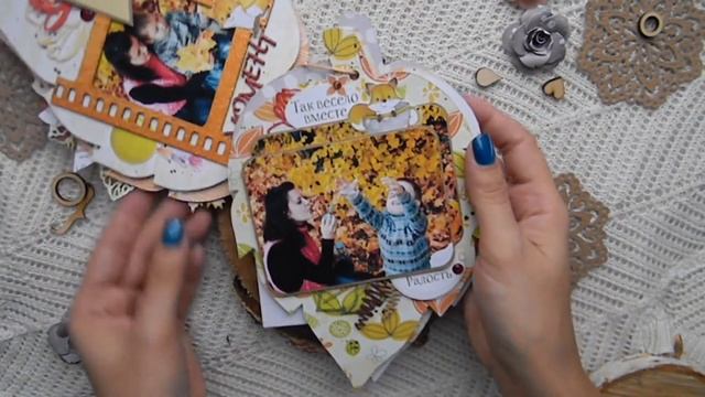 Скрапбукинг. Обзор мини-альбома с фото смотреть онлайн