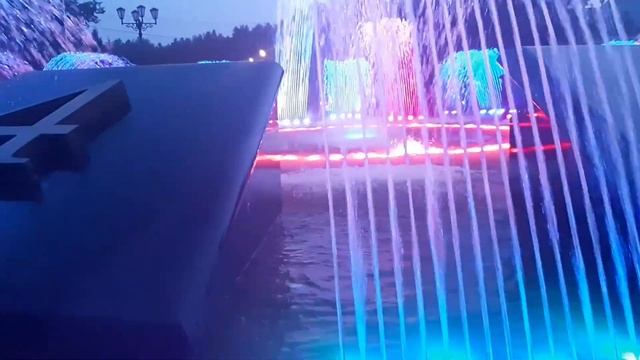Фонтан ЧАСЫ с подсветкой в Уфе