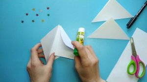 ⭐ How to make a five-pointed star out of a4 paper /// DIY geometric shapes