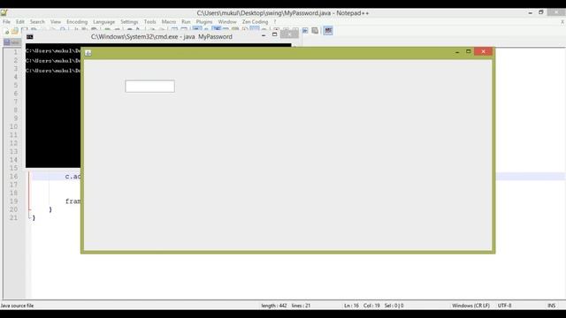 #4 Java Swing Tutorial | JPasswordField in Java Swing