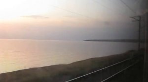 Из окна поезда Каховское водохранилище. Поезд №30 Симферополь-Москва. The train Simferopol-Moscow