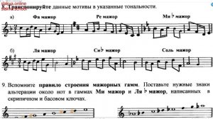 Сольфеджио 3 класс Калинина ОТВЕТЫ Страница 10 Тональности Гаммы Диезы Бемоли