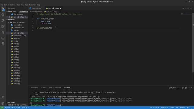 Functions Positional & Keyword arguments in Python || Python Free tutorial #18 || Death Code