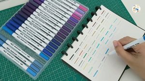 Review HIGHTUNE 100 Watercolors Brush Pens DUAL Tip | Unboxing and Swatches Colors