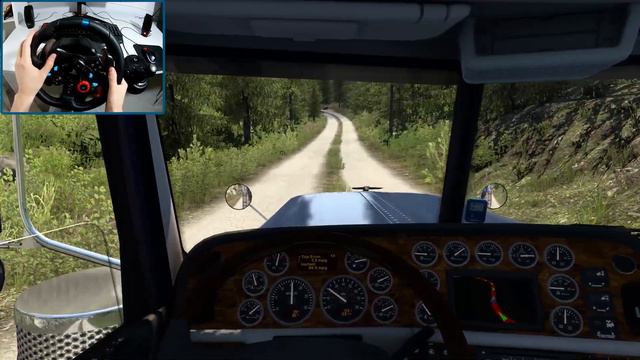 American Truck Simulator - Difficult Roads [Washington-Bellingham] | Logitech G29 POV Drive Gaming смотреть онлайн