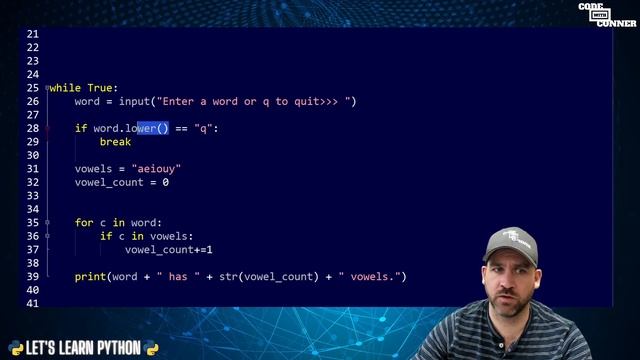 LLP - Learn from a Python teacher - Looping through strings -  Unit 4 Topic 2