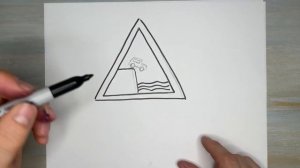 Как нарисовать Дорожный Знак Выезд На Набережную