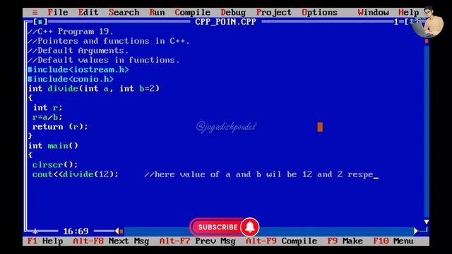 Default arguments in C++ | Default value using Functions in C++ | Pointer sand Functions in C++ | 1
