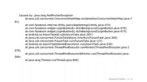 Android : java.lang.RuntimeException with Facebook Login example