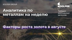 Факторы роста золота в августе. Что говорит мировой совет?