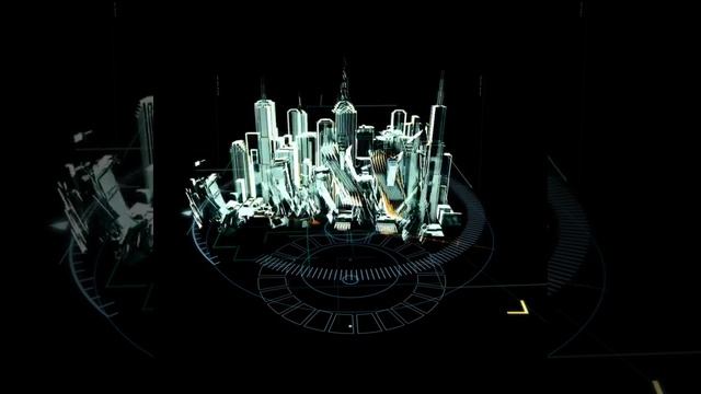 HoloOne: Бесплатные 3D видео для голографических вентиляторов - Голограмма города смотреть онлайн