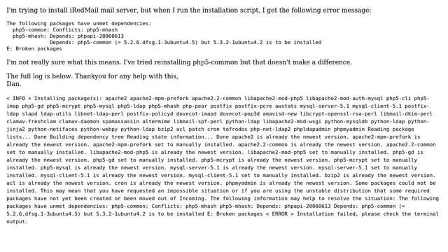 Error when trying to install iRedMail смотреть онлайн