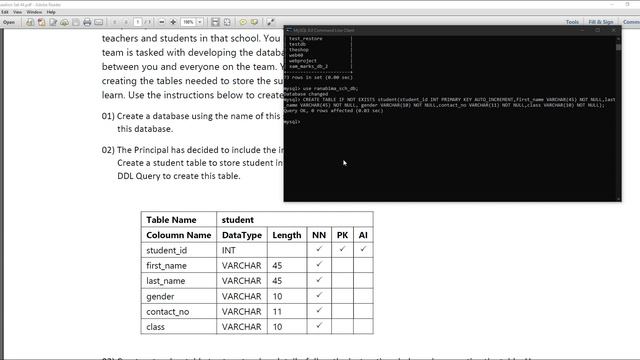 Data Base Task 44 | Create a Database with DDL Query and Explain | 1st Year | Java Institute