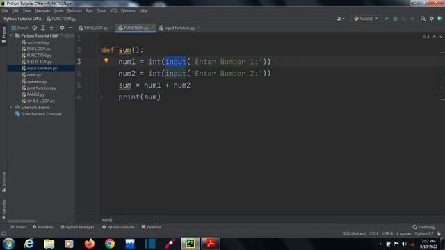 Function in Python Tamil | Python for Beginners in Tamil #python #pythontamil #pythontutorialtamil