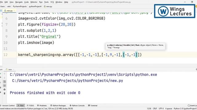 Image Sharpening - Using OpenCV-Matplot-Numpy