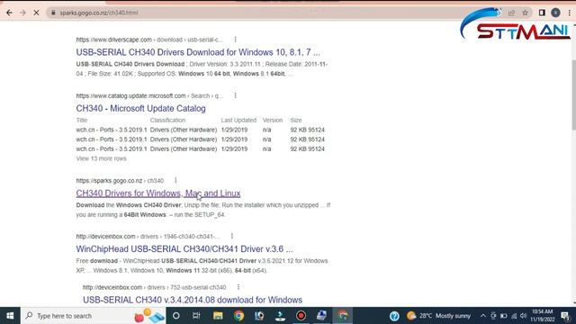 INSTALLATION CH340 USB DRIVER FOR STT MANI ARDUINO WINDOWS 11
