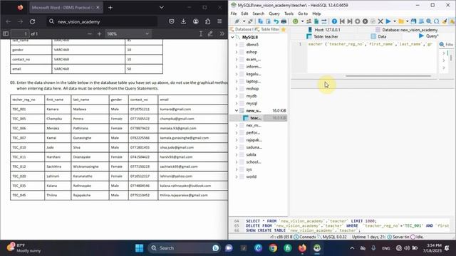 Data Base Task 05 | The Insert Query Statement | 1st Year | Java Institute смотреть онлайн