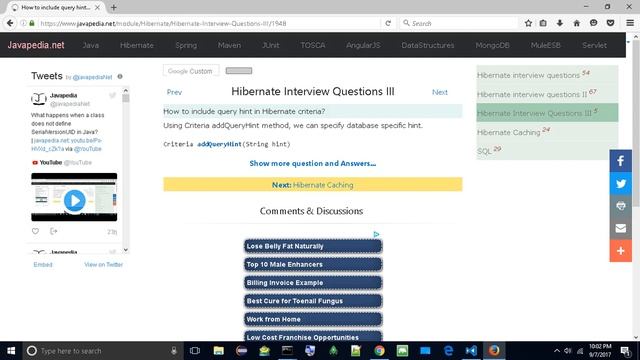 How to include query hint in Hibernate criteria?
| javapedia.net смотреть онлайн