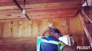 Сделали электропроводку в кабель канале в дачном домике с подключением к линии электропередач.