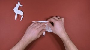 Северный олень из бумаги / Reindeer / A4 / Новогоднее украшение олень / Оригами / Origami