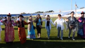 1) как танцевать бурятский танец ЁХОР - движение друг на друга и прыжки, Ночь Ёхора 2013