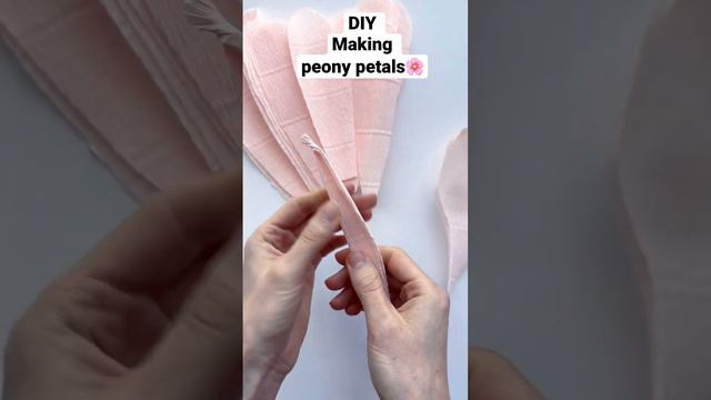 How to make peony petals from crepe paper stretching tips