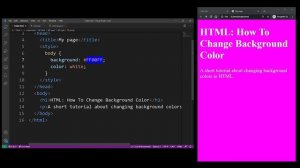HTML Change Background Color (Simple How To Tutorial)