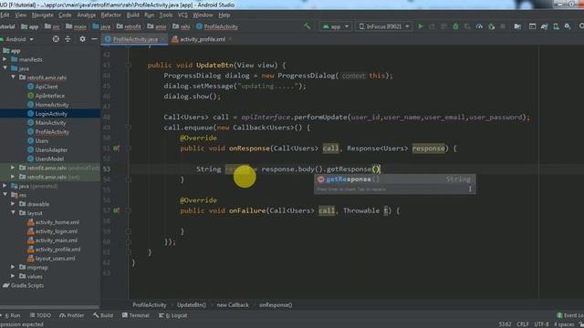 Retrofit Android Tutorial - Part 11 | Implementation of api смотреть онлайн