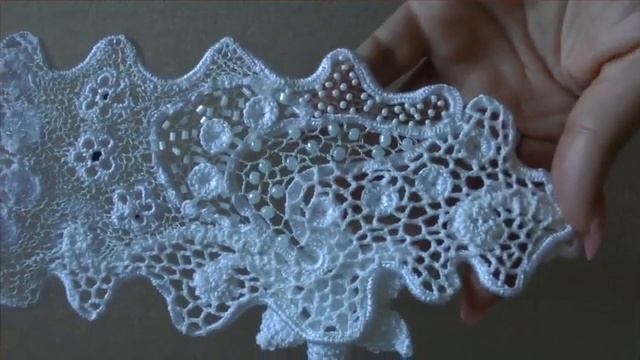 Ирландское кружево - украшение на голову. смотреть онлайн