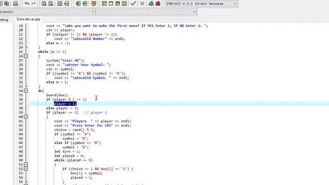 Tic Tac Toe Game Player vs Computer in C++ with Colored Output Screen || Project of Tic Tac Toe Gam