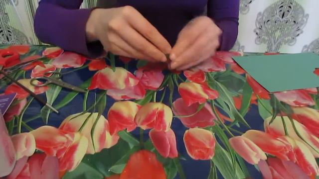 простая розочка из кардстока (бумаги)
