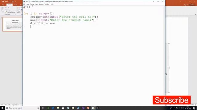 Python Dictionary data type