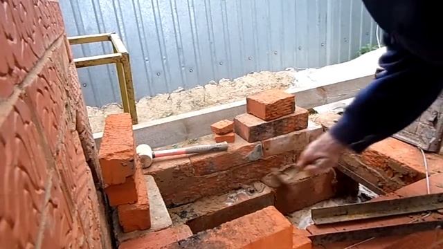 Барбекю из кирпича/приготовление раствора/кладка кирпича/укладка колосников