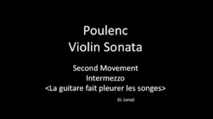 Poulenc Violin Sonata Mvt II