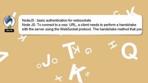 NodeJS : basic authentication for websockets