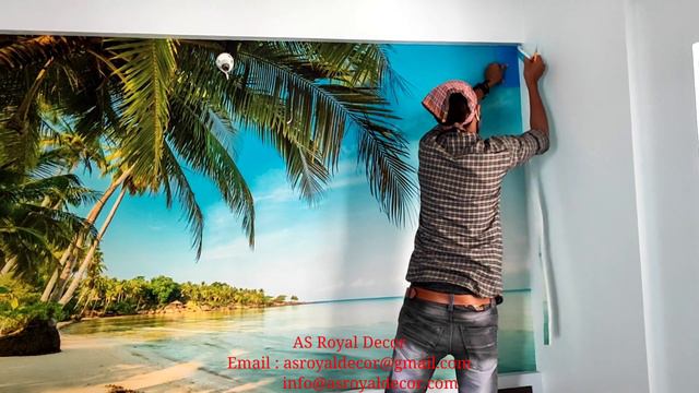 3D wallpaper for master bedroom | work done in Hyderabad (AS Royal Decor) смотреть онлайн
