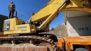Transporting The Komatsu PC750 Excavator In The Mountains - Fasoulas Heavy Transports