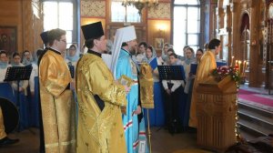 " Мирная" ектения "Московская", возгл. Архидиакон Константин (Барган)! 1-й Антифон, муз. о. Матфея.