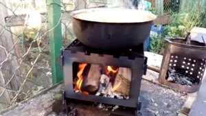 Обзор на печку щепочницу Следопыт и щепочницу из ординга.