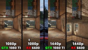 GTX 1080 TI VS RX 6600 FPS TEST IN 1080p 1440p