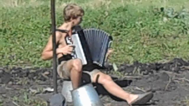 Маленький мальчик играет на баяне Russian Harmonica accordion 4