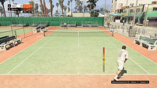 GTA 5! Майкл играет в теннис! Best! Папа учит подписчиков правилам игры в большой теннис!