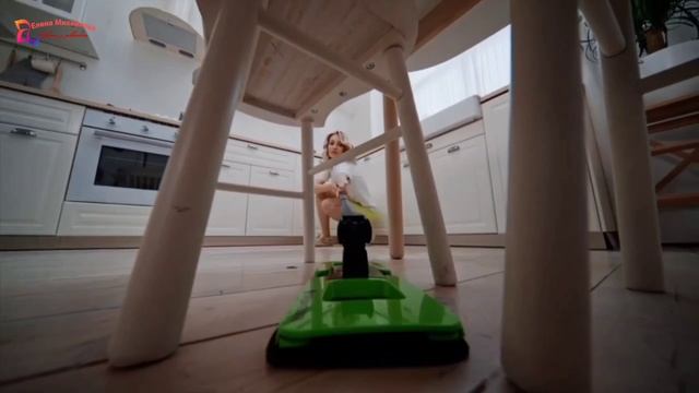 Современная швабра с отжимом Green Fiber TWIST
