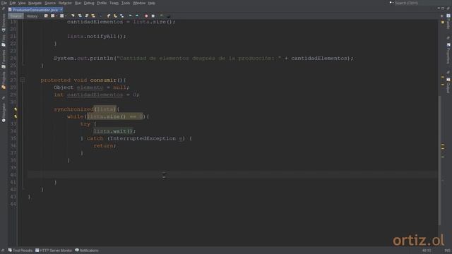Java - Ejercicio 320: Implementación Básica de Productor/Consumidor con wait() y notifyAll() смотреть онлайн