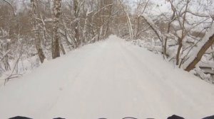 ЗИМОЙ НА ВЕЛОСИПЕДЕ В ПАРКЕ ЛОСИНЫЙ ОСТРОВ