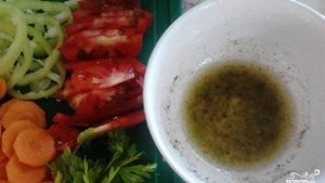 Голец с овощами