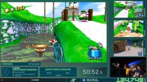 SUPER MARIO SUNSHINE en ANY% par POGONATEUR TORCNEIN NOKIDOKI & PAPACCINO en 1:19:05 | SPEEDONS 202